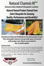 Load image into Gallery viewer, NATURAL CHAMOIS M (2 sq ft.) MEDIUM
